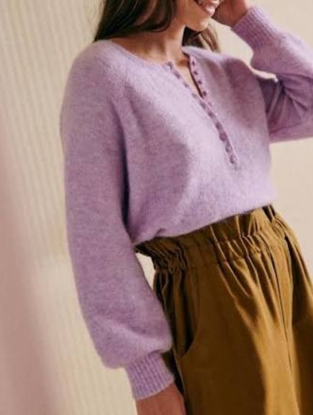 Sezane Leon Jumper in Lilac size XXS
